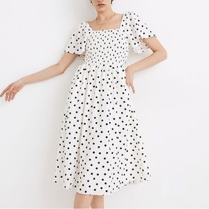 Madewell Smocked Linen Dress